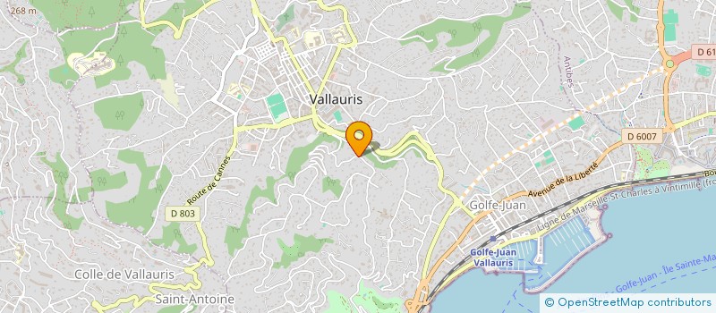 localisation de l'entreprise AURORE à VALLAURIS