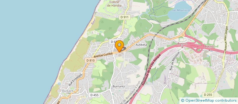 localisation de l'entreprise AURORE DEVELOPPEMENT à BIDART