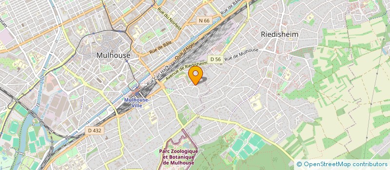 localisation de l'entreprise AURORE SARL  MULHOUSE