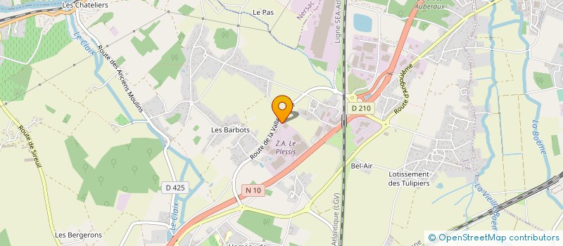 localisation de l'entreprise AURORE-VP16 à ROULLET-SAINT-ESTEPHE