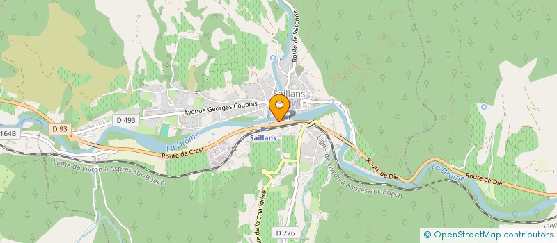 localisation de l'entreprise AUROS  SAILLANS