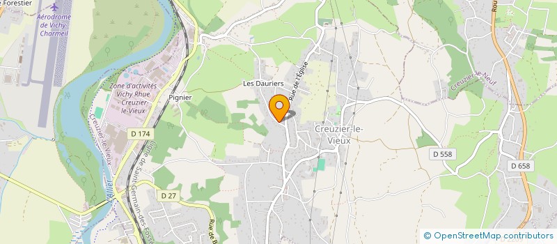 localisation de l'entreprise AUROY CHRISTOPHE à CREUZIER-LE-VIEUX