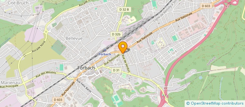 localisation de l'entreprise AURUM à FORBACH