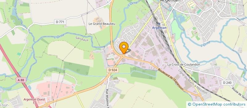 localisation de l'entreprise AURY FERMETURES à ARGENTAN