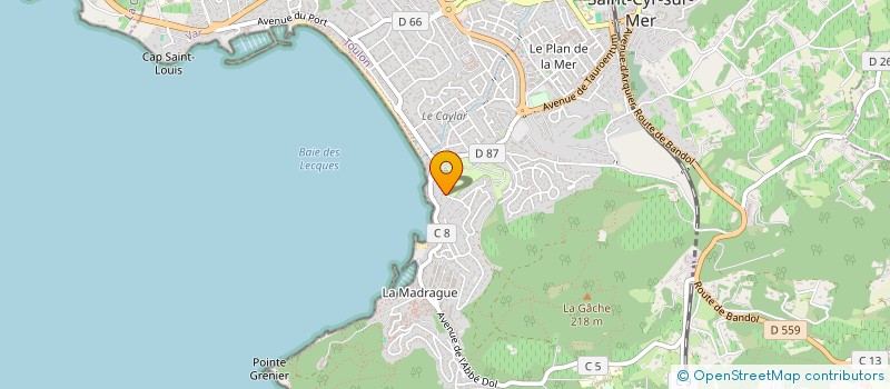 localisation de l'entreprise AURYAN à SAINT-CYR-SUR-MER