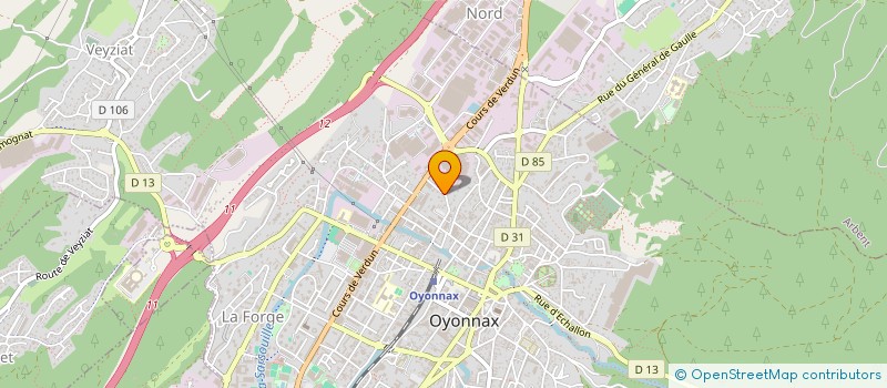 localisation de l'entreprise AURYS OYONNAX  OYONNAX