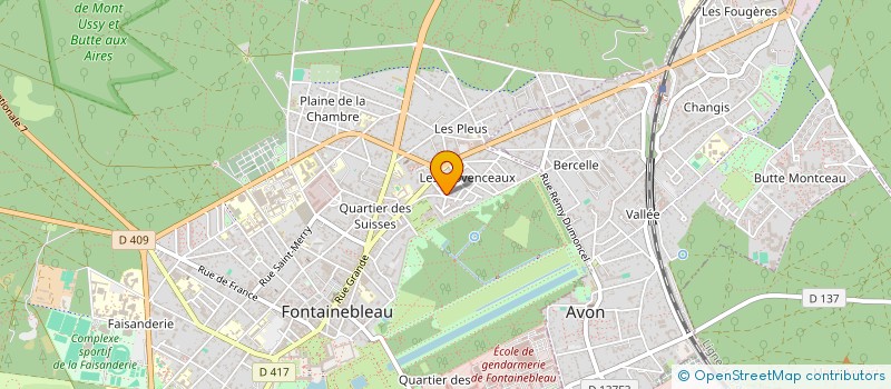 localisation de l'entreprise AUSCORE à FONTAINEBLEAU