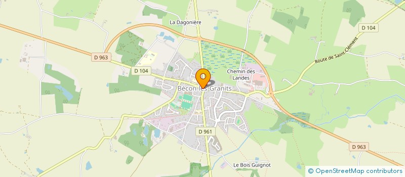 localisation de l'entreprise AUSEFER  BECON-LES-GRANITS