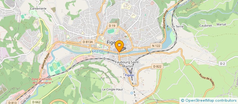 localisation de l'entreprise AUSTRUIT COIFFURE à FIGEAC