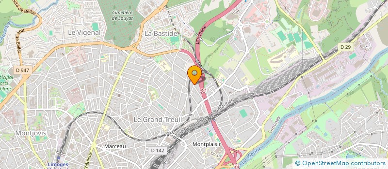 localisation de l'entreprise AUT LOC à LIMOGES