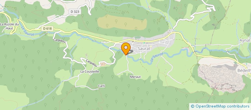 localisation de l'entreprise AUTERIVAINE DE PEINTURE à SAURAT
