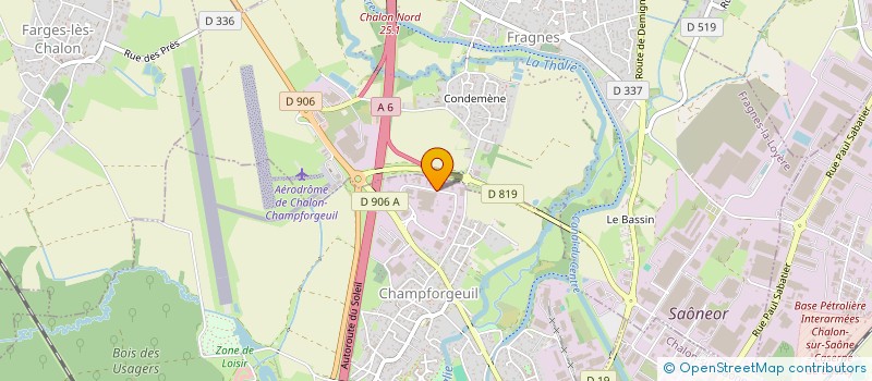 localisation de l'entreprise AUTEXC  CHAMPFORGEUIL