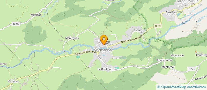 localisation de l'entreprise AUTHRE IMMO à MARMANHAC
