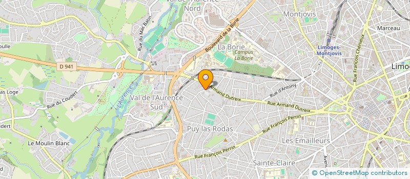 localisation de l'entreprise AUTISME 87 à LIMOGES