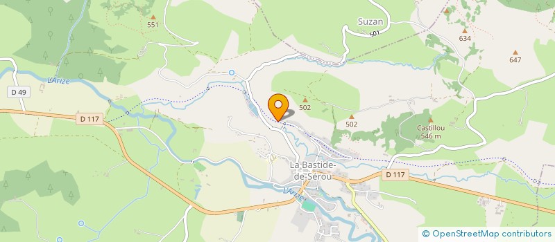 localisation de l'entreprise AUTO 117 à LA BASTIDE-DE-SEROU