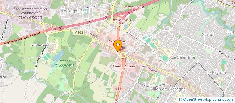 localisation de l'entreprise AUTO 44 à ORVAULT