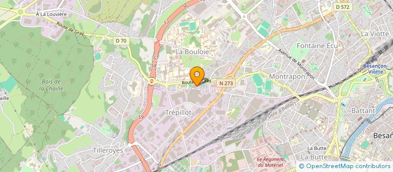 localisation de l'entreprise AUTO + à BESANCON