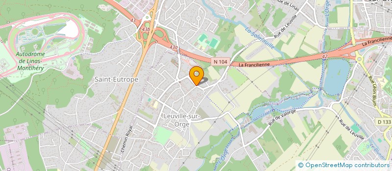 localisation de l'entreprise AUTO 7O à LEUVILLE-SUR-ORGE
