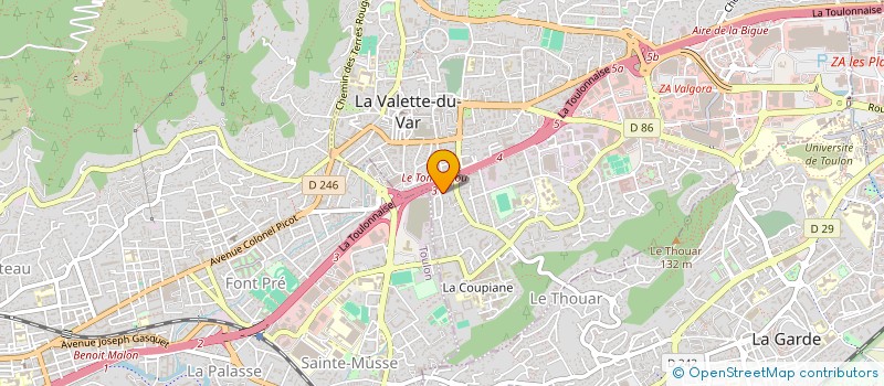 localisation de l'entreprise AUTO 83 à LA VALETTE-DU-VAR