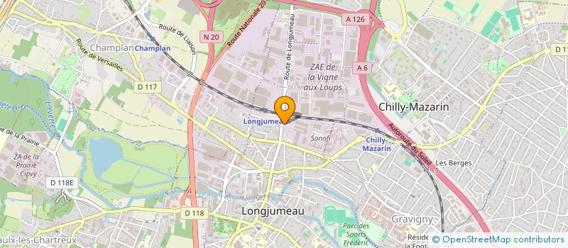 localisation de l'entreprise AUTO 91 à LONGJUMEAU