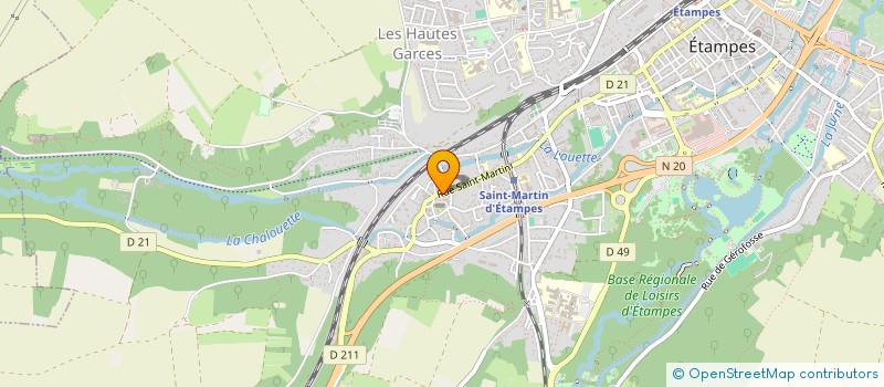 localisation de l'entreprise AUTO 91 à ETAMPES