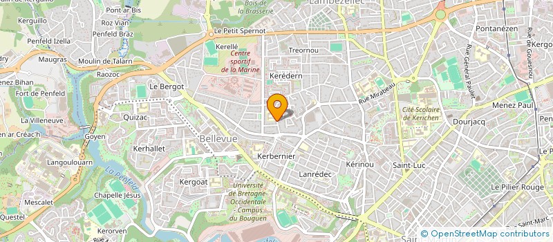 localisation de l'entreprise AUTO ARMORIQUE CONTROLE TECHNIQUE à BREST