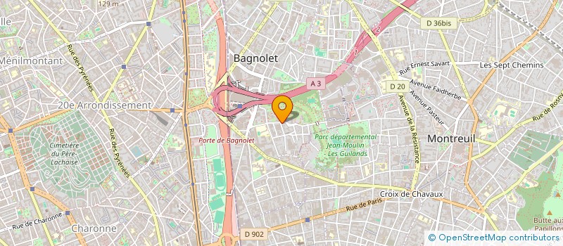 localisation de l'entreprise AUTO AS à BAGNOLET
