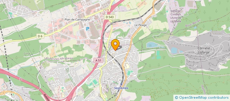 localisation de l'entreprise AUTO - BART à SEPTEMES-LES-VALLONS