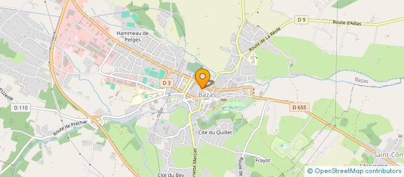 localisation de l'entreprise AUTO BAZAS CONDUITE  BAZAS