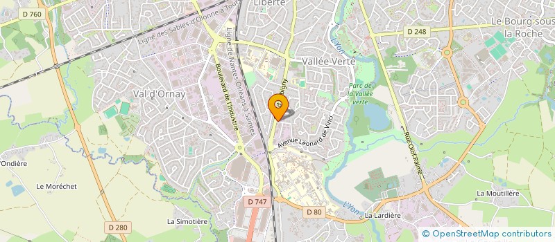 localisation de l'entreprise AUTO BILAN 85 à LA ROCHE-SUR-YON