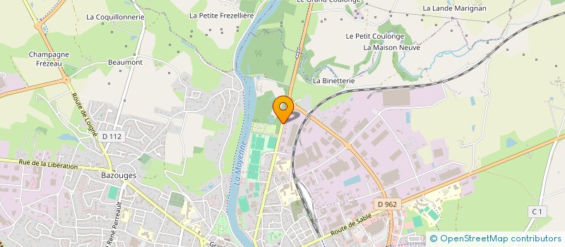localisation de l'entreprise AUTO BILAN AZE à CHATEAU-GONTIER-SUR-MAYENNE