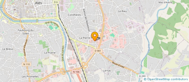 localisation de l'entreprise AUTO BILAN BOUDON à ALES
