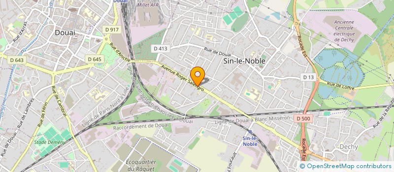 localisation de l'entreprise AUTO BILAN & CENTRE CONTROLE TECHNIQUE à SIN-LE-NOBLE