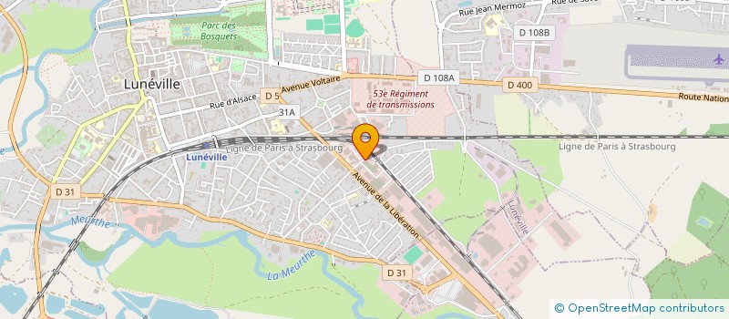 localisation de l'entreprise AUTO BILAN LUNEVILLE à LUNEVILLE