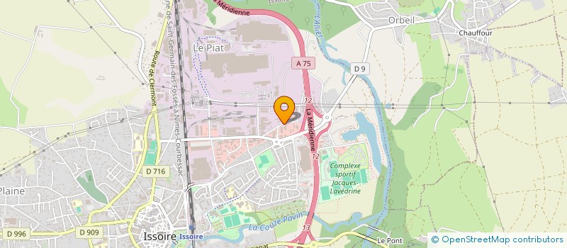 localisation de l'entreprise AUTO BILAN MARTINROCHE à ISSOIRE