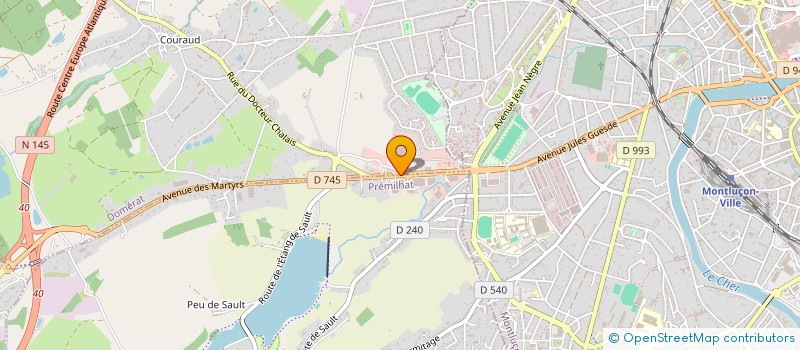 localisation de l'entreprise AUTO BILAN MONTLUCON à DOMERAT