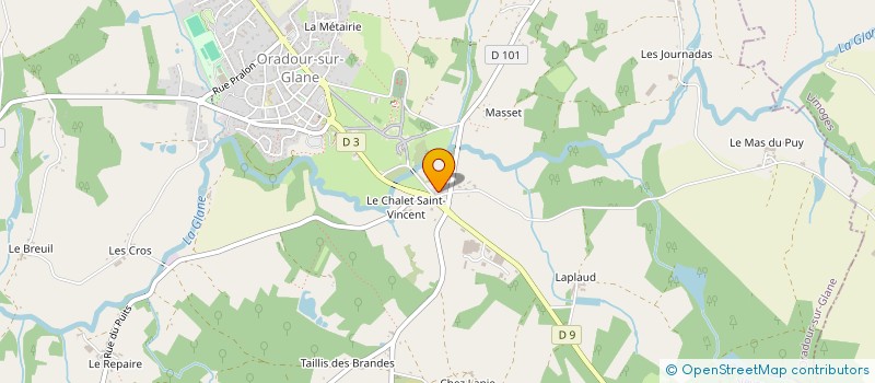 localisation de l'entreprise AUTO BILAN OSG SARL à ORADOUR-SUR-GLANE