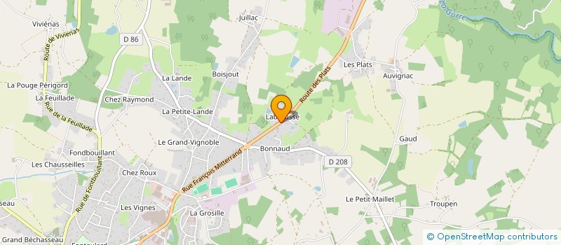 localisation de l'entreprise AUTO BILAN ROCHECHOUART  ROCHECHOUART