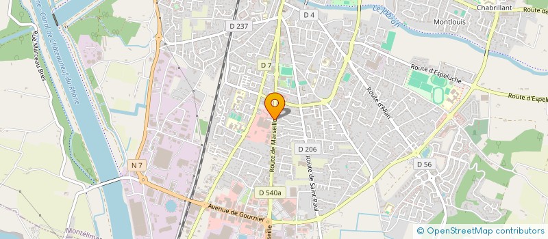 localisation de l'entreprise AUTO BILAN SECURITE à MONTELIMAR