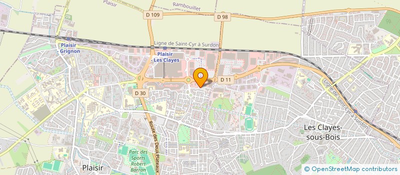 localisation de l'entreprise AUTO BILAN SERVICE à PLAISIR