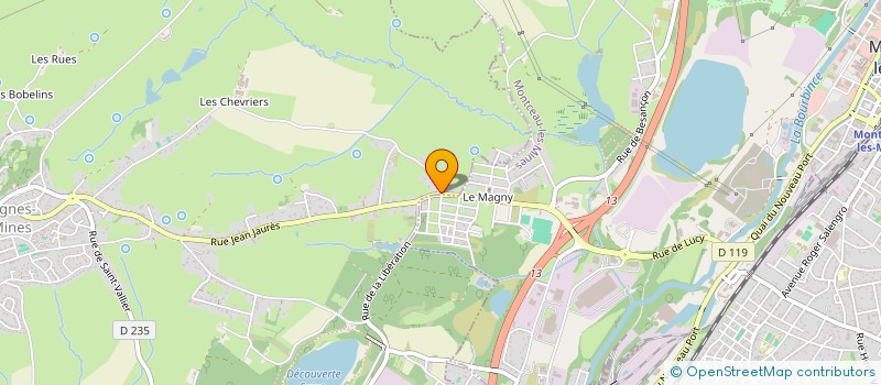 localisation de l'entreprise AUTO BLEU  SANVIGNES-LES-MINES