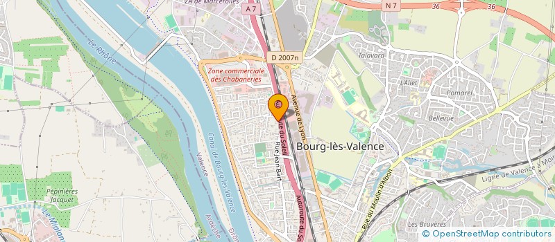 localisation de l'entreprise AUTO BLV 26 à BOURG-LES-VALENCE