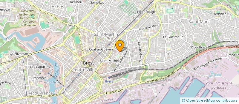 localisation de l'entreprise AUTO BRIANT CONTROLE ABC à BREST