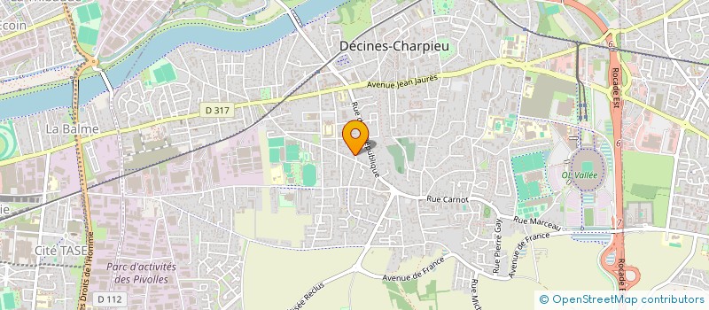 localisation de l'entreprise AUTO CARROSSERIE ADB  SEREZIN-DU-RHONE