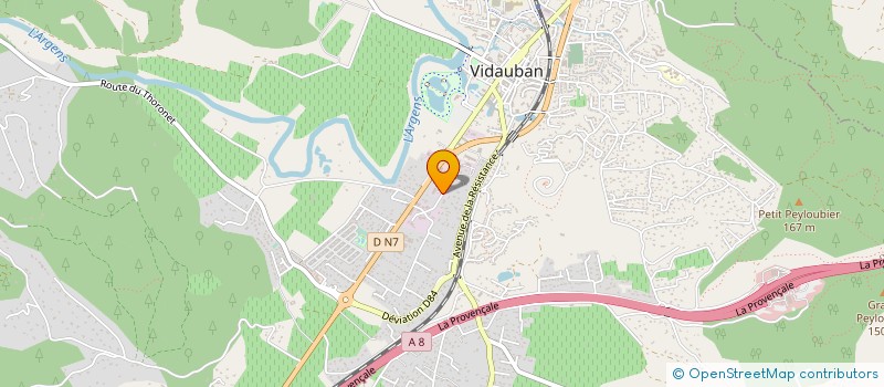 localisation de l'entreprise AUTO CHOC à VIDAUBAN