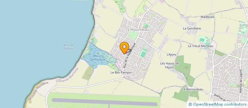 localisation de l'entreprise AUTO CHOC SERVICES à L'HOUMEAU