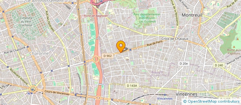 localisation de l'entreprise AUTO CHRONO à MONTREUIL