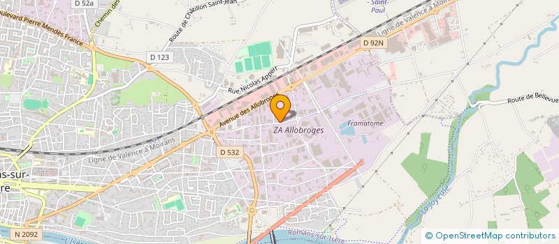 localisation de l'entreprise AUTO CITY 26 à ROMANS-SUR-ISERE