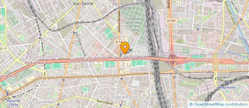 localisation de l'entreprise AUTO CLIGNANCOURT à SAINT-OUEN-SUR-SEINE