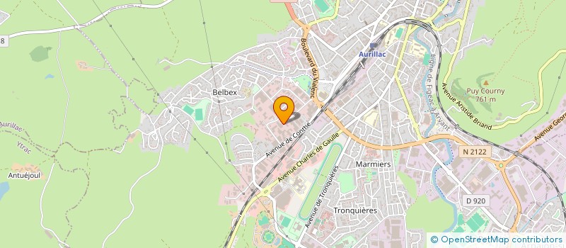 localisation de l'entreprise AUTO-CLUB DU CANTAL à AURILLAC